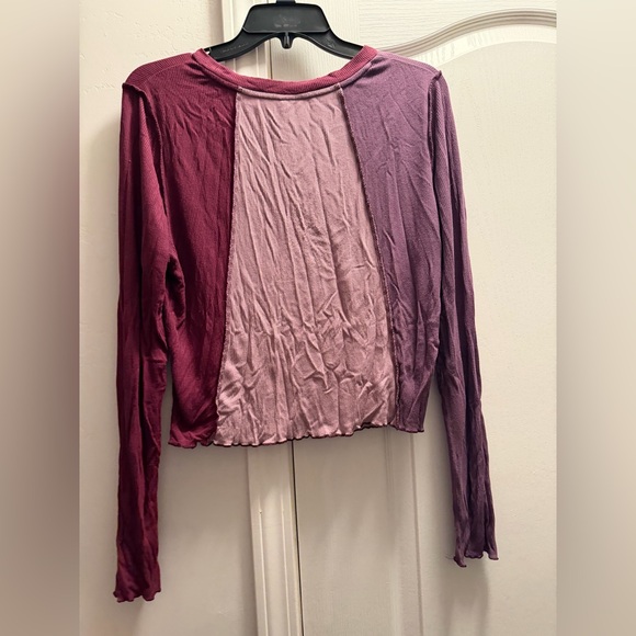 Wild Fable Maroon Ribbed Top - Picture 3 of 3